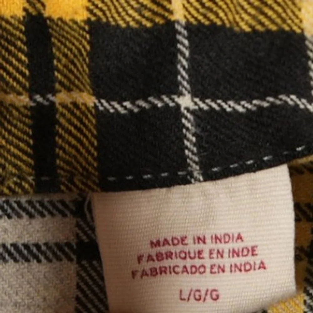 Levi's Plaid Snap Front Western Flannel Cowboy Men Shirt L Black Yellow Skate